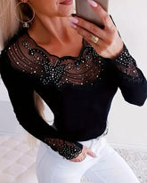 Damski top z siateczki Diamond Slim Fit