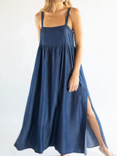 Sukienka z rozcięciem z bawełny z nadrukiem kwiatowym