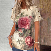 Vintage Floral Print T-Shirt