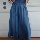 szerokie spodnie casualowe z wysokim stanem