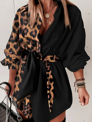 2025 Comfortable V-neck Wrap Button Dress