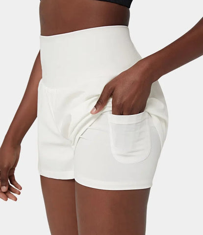 ✨️ 2025 Het försäljning 49% ZNIŻKI🥰 2-i-1-yogashorts z wysokimi midja i sidofikorami