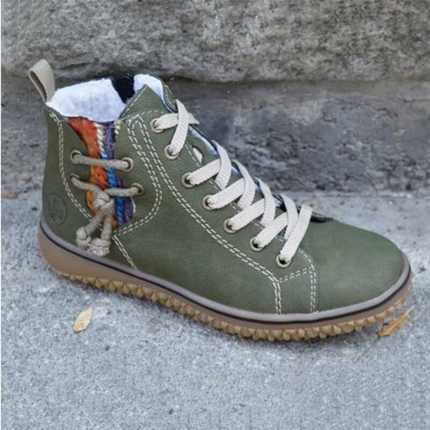 🔥Promocja ostatniego dnia – 50% zniżki - Damskie, wodoodporne, ortopedyczne buty do kostki w stylu retro