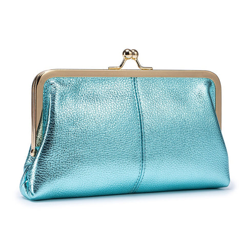 Genuine Leather Long Wallet with RFID Shielding