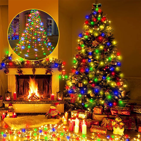 🎁Wczesna wyprzedaż świąteczna 50% ZNIŻKI🎄Pierścień z lampkami wodospadu na choinkę