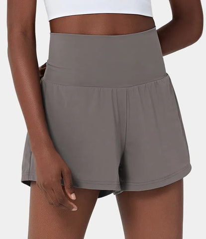 ✨️ 2025 Het försäljning 49% ZNIŻKI🥰 2-i-1-yogashorts z wysokimi midja i sidofikorami