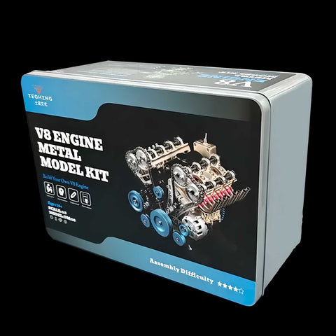 Zestaw modeli do składania silnika V8 w skali 1:3 w całości z metalu