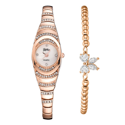 💎Zegarek damski z bransoletą z kryształków⌚⌛