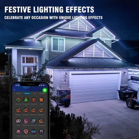 🎅 Early Christmas 49% ΕΚΠΤΩΣΗ - Smart Rainbow Permanent LED Outdoor Lamp - Smartlight 🎁