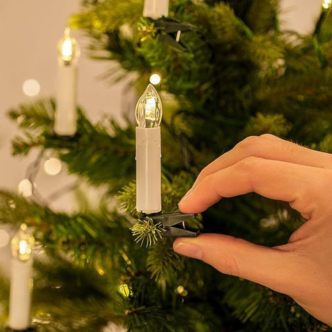 🎄Bezprzewodowe świece bezpłomieniowe z pilotem, timerem i klipsami