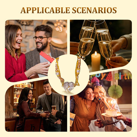 Magnetyczny naszyjnik z parą dzielonych serc