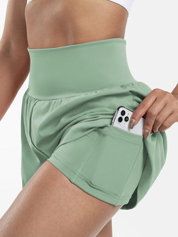 ✨️ 2025 Het försäljning 49% ZNIŻKI🥰 2-i-1-yogashorts z wysokimi midja i sidofikorami