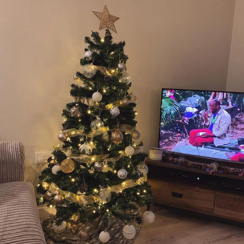 🎅Wyprzedaż przedświąteczna – 50% zniżki🎁Świąteczne lampki choinkowe ze wstążek