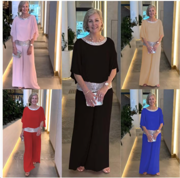 🔥 (M-3XL) 🌸 2025 Elegancki dwuczęściowy zestaw kolorów z cekinami 💕