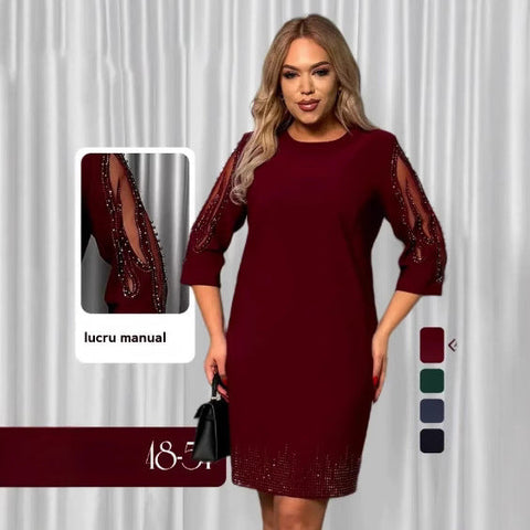 💥👗[S-5XL]Stylowe i eleganckie sukienki plus size na jesień i zimę