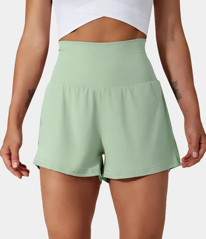 ✨️ 2025 Het försäljning 49% ZNIŻKI🥰 2-i-1-yogashorts z wysokimi midja i sidofikorami
