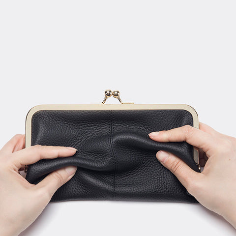 Genuine Leather Long Wallet with RFID Shielding