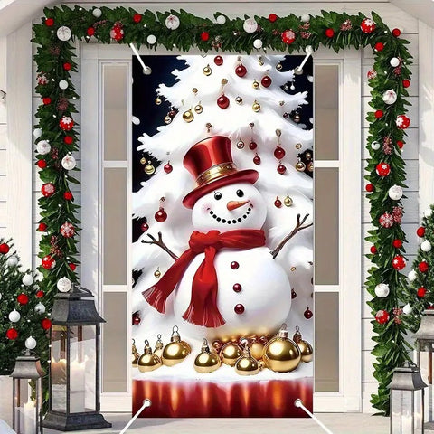 49% zniżki na promocje tego tygodnia🎉🎉Baner na drzwi z napisem „Wesołych Świąt” (35,4 x 70,8 cala)