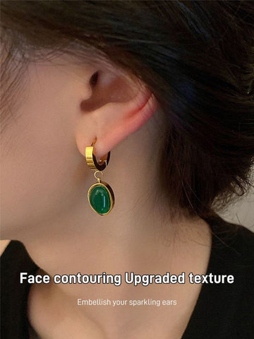 Naszyjnik kolczyki bransoletka szmaragd