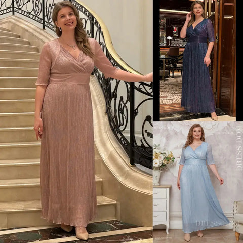 [S-5XL]Glitter Gradient Dress|Light and airy|Elegant and refreshing