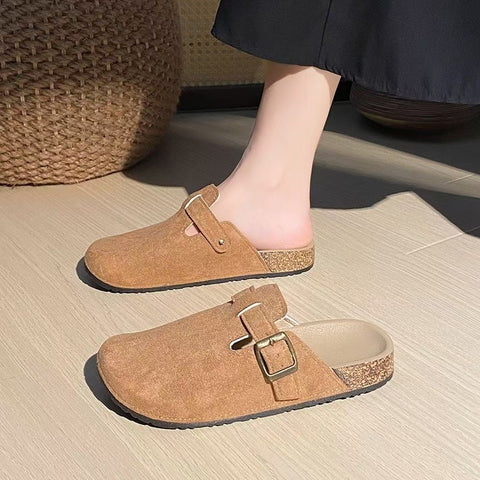 Miękkie i gęste, drewniane, podwyższone półpantofle, buty outdoorowe