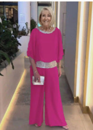 🔥 (M-3XL) 🌸 2025 Elegancki dwuczęściowy zestaw kolorów z cekinami 💕