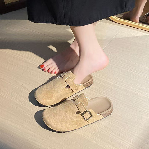 Miękkie i gęste, drewniane, podwyższone półpantofle, buty outdoorowe