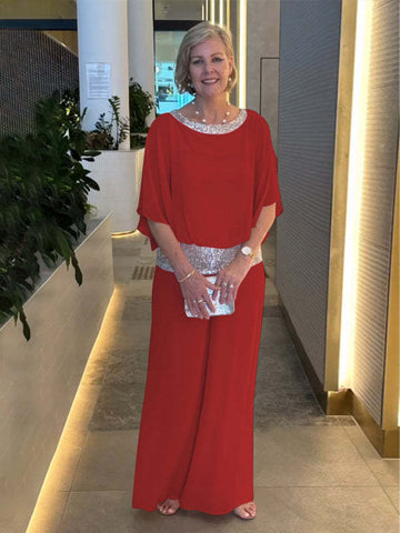 🔥 (M-3XL) 🌸 2025 Elegancki dwuczęściowy zestaw kolorów z cekinami 💕
