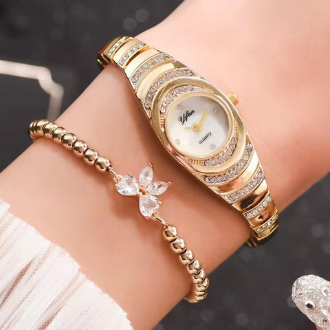 💎Zegarek damski z bransoletą z kryształków⌚⌛