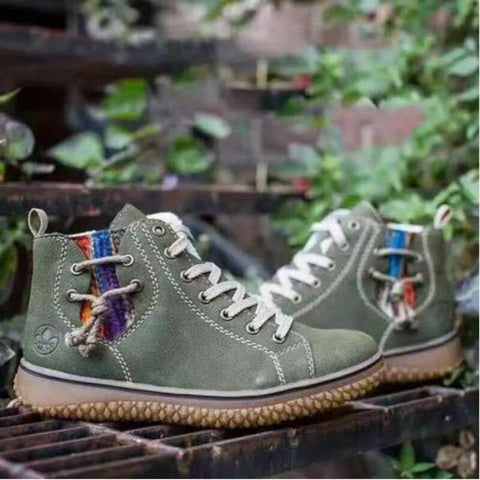 🔥Promocja ostatniego dnia – 50% zniżki - Damskie, wodoodporne, ortopedyczne buty do kostki w stylu retro