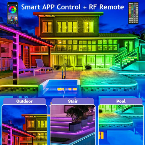 ⏰Wyprzedaż ostatniego dnia🌈Inteligentne, tęczowe, stałe oświetlenie zewnętrzne LED