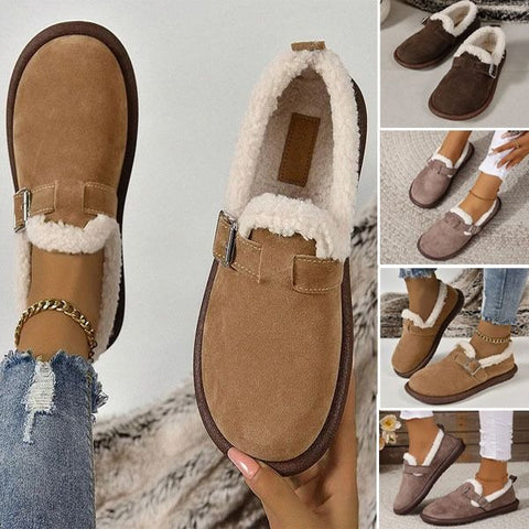 🔥Last Day Promotion 48% OFF🔥Women's Plush Round Toe Slip-On Orthopedic Loafers Shoes
