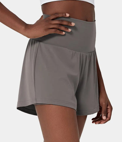 ✨️ 2025 Het försäljning 49% ZNIŻKI🥰 2-i-1-yogashorts z wysokimi midja i sidofikorami