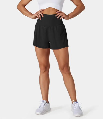 ✨️ 2025 Het försäljning 49% ZNIŻKI🥰 2-i-1-yogashorts z wysokimi midja i sidofikorami