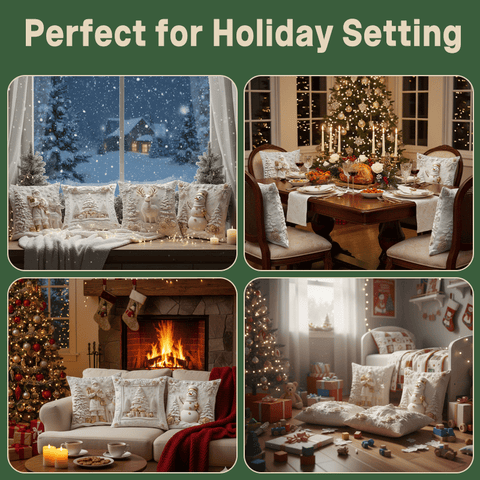 🎅Wyprzedaż świąteczna 49% TANIEJ🎄Poszewka na poduszkę z motywem świątecznym