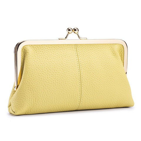 Genuine Leather Long Wallet with RFID Shielding