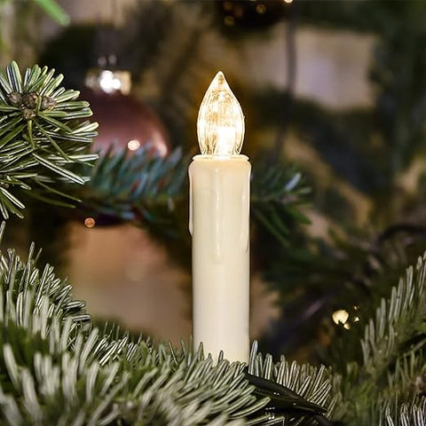 🎄Bezprzewodowe świece bezpłomieniowe z pilotem, timerem i klipsami