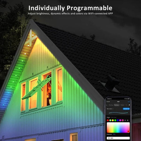 🎅 Early Christmas 49% ΕΚΠΤΩΣΗ - Smart Rainbow Permanent LED Outdoor Lamp - Smartlight 🎁