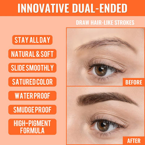 🌟 Osiągnij idealne brwi ✨ 4D Brow Pen-dla naturalnej, całodniowej perfekcji brwi i eyeliner! 💁‍♀