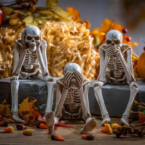 🎃👻💀Kominek symulujący halloweenową czaszkę