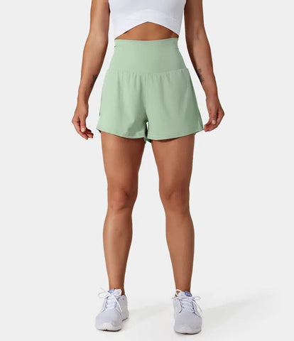 ✨️ 2025 Het försäljning 49% ZNIŻKI🥰 2-i-1-yogashorts z wysokimi midja i sidofikorami